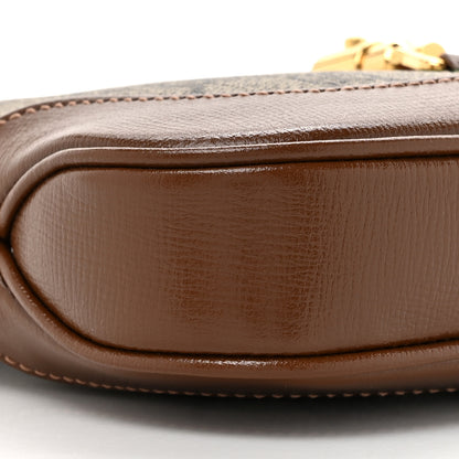 Gucci GG Supreme Monogram Azalea Calfskin Web Mini Jackie 1961 Hobo Beige Ebony Brown Sugar 10 of 11