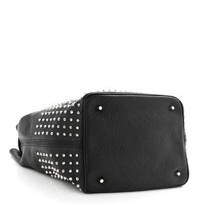 Burberry Calfskin Studded Medium Susanna Hobo Black 3 of 8