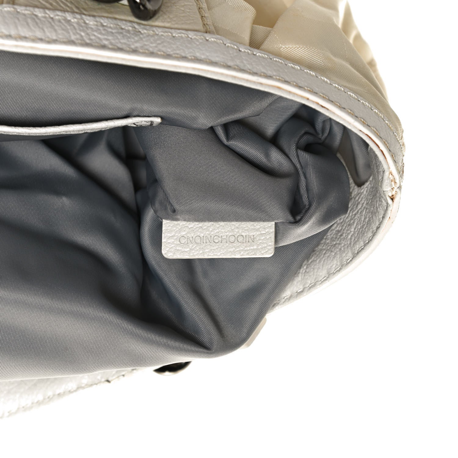 Burberry Nylon Beat Check Shoulder Bag White 8 of 14
