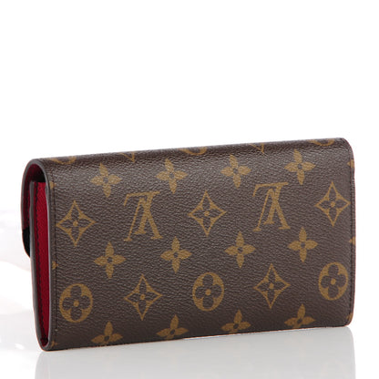 Louis Vuitton Monogram Emilie Wallet Red 3 of 9