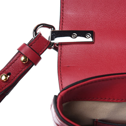 Chloe Calfskin Crocodile Embossed C Double Carry Dusky Red 11 of 11