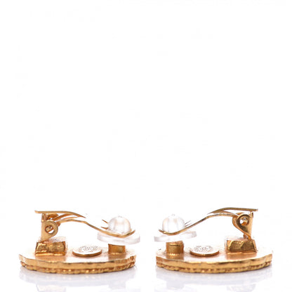 Chanel Round CC Clip On Earrings Gold 3 of 4