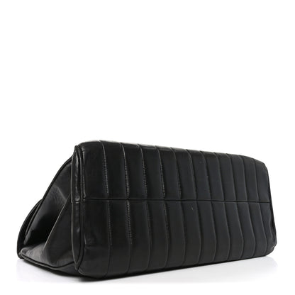 Chanel Lambskin Vertical Quilted XL Jumbo Single Flap Black 4 of 10