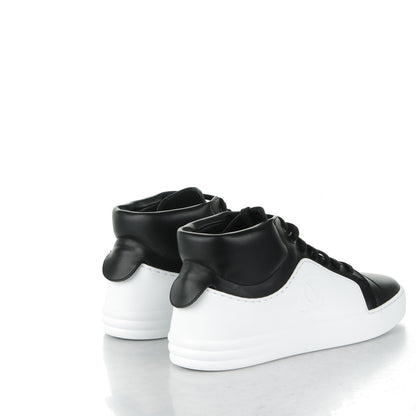 Chanel Calfskin CC Sneakers 38 Black White 4 of 8