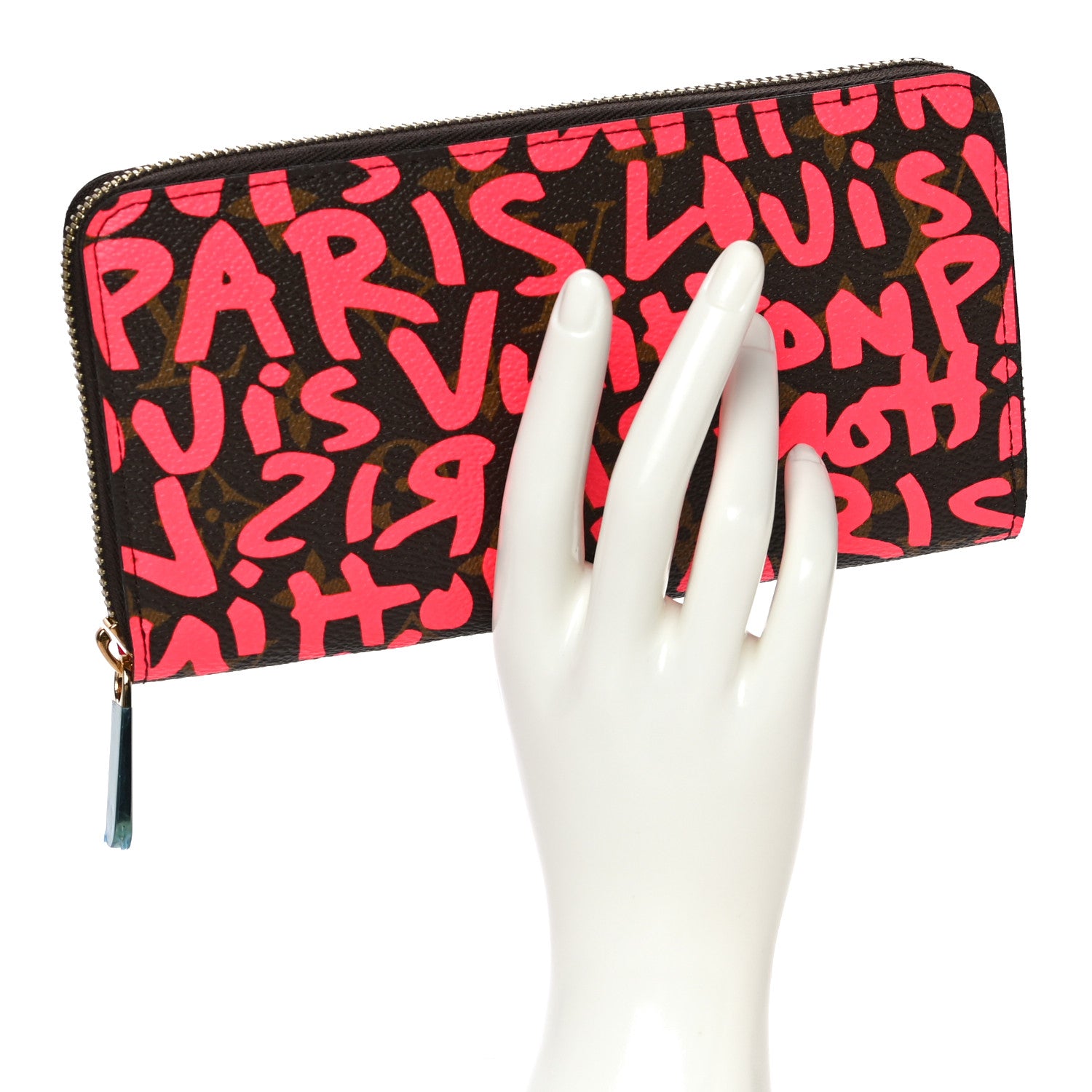 Louis Vuitton Monogram Graffiti Zippy Wallet Fuchsia 2 of 9