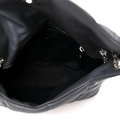 Saint Laurent Lambskin Quilted Small Loulou Puffer Monogram Chain Satchel Storm 5 of 11