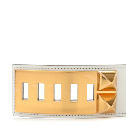 Hermes Epsom Collier De Chien CDC Belt 80 32 White 6 of 6