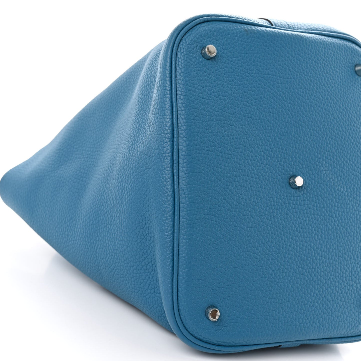 Taurillon Clemence Picotin Lock 26 GM Bleu Izmir