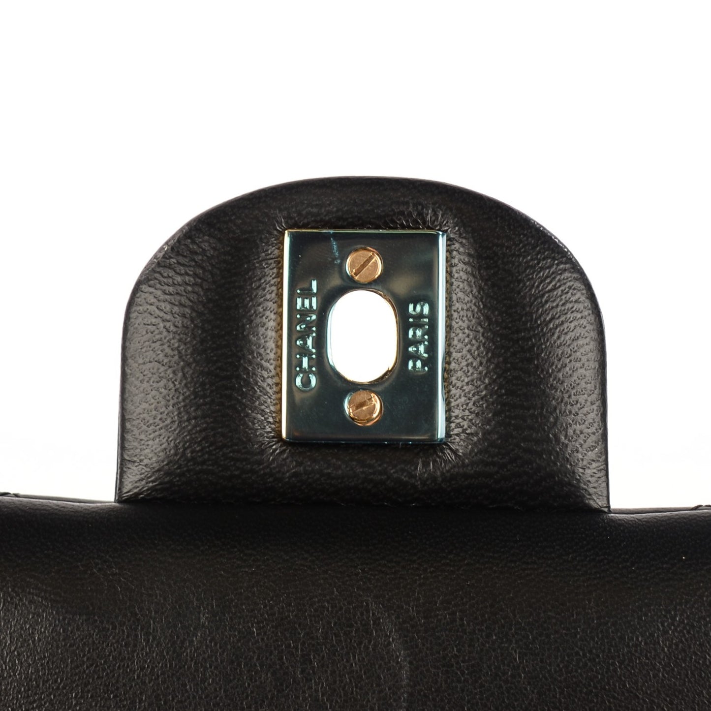 Lambskin Quilted Clutch With Chain Flap Black