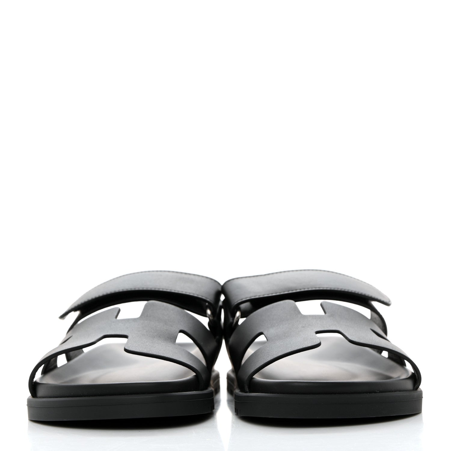 Hermes Calfskin Womens Chypre Sandals 36 Black 2 of 11