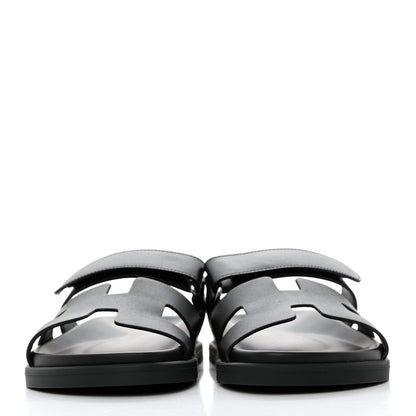 Hermes Calfskin Womens Chypre Sandals 36 Black 2 of 11