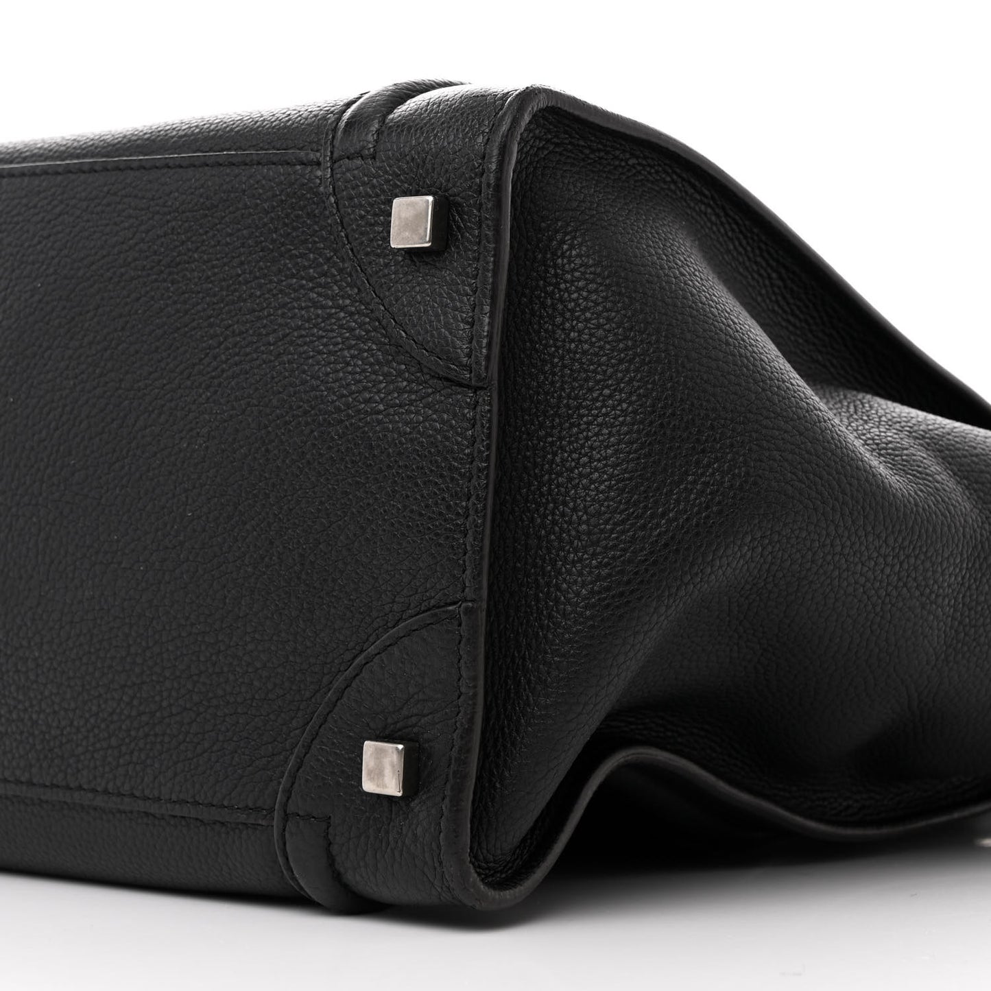 Drummed Calfskin Mini Luggage Black