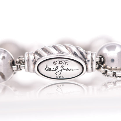 David Yurman Sterling Silver Pearl 9mm Elements Bead Bracelet 4 of 4