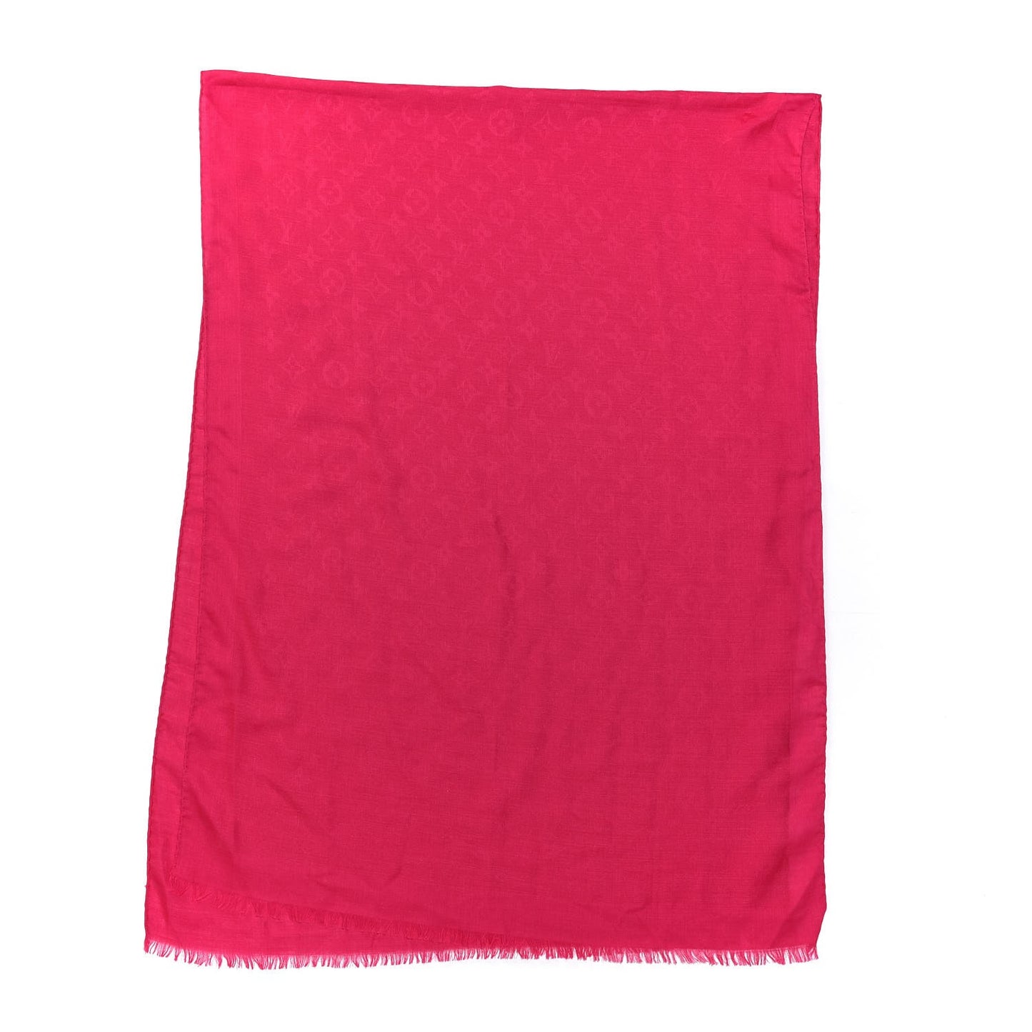 Cotton Silk Monogram Shawl Pink