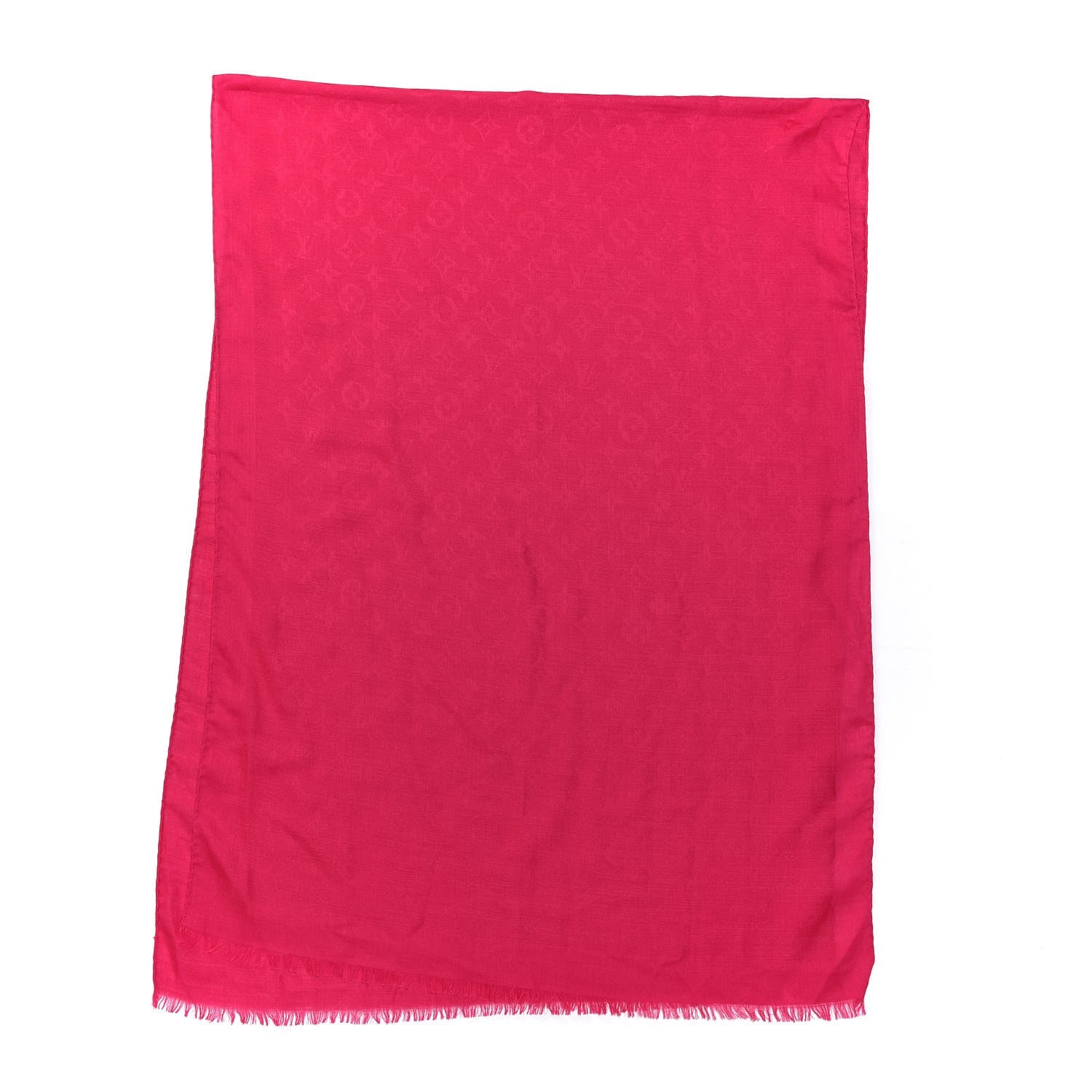 Louis Vuitton Cotton Silk Monogram Shawl Pink 3 of 4