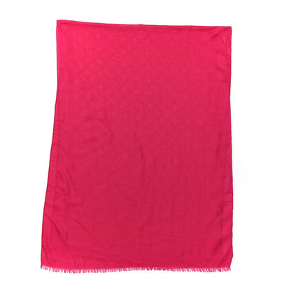 Louis Vuitton Cotton Silk Monogram Shawl Pink 3 of 4