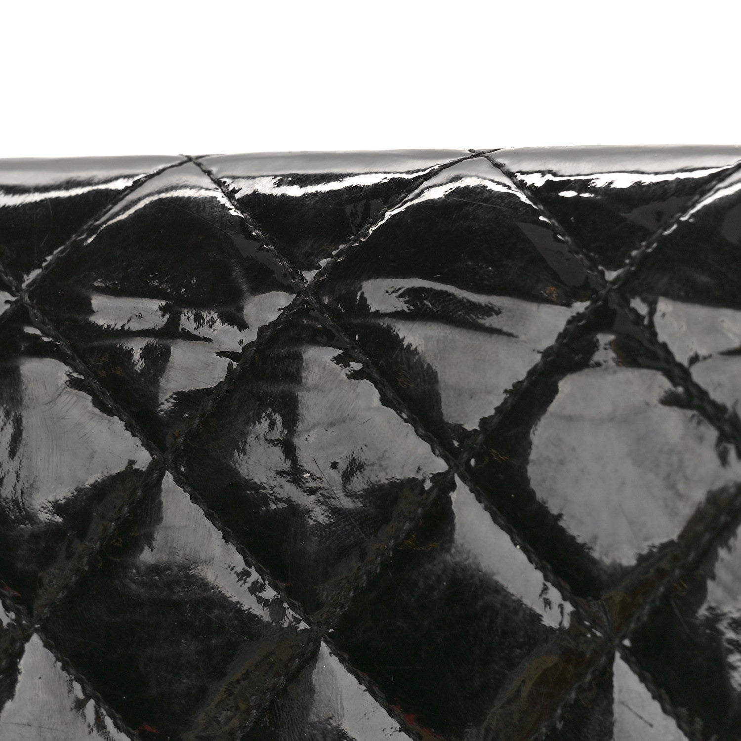 Chanel Patent Calfskin Quilted Yen Wallet Black 10 of 13