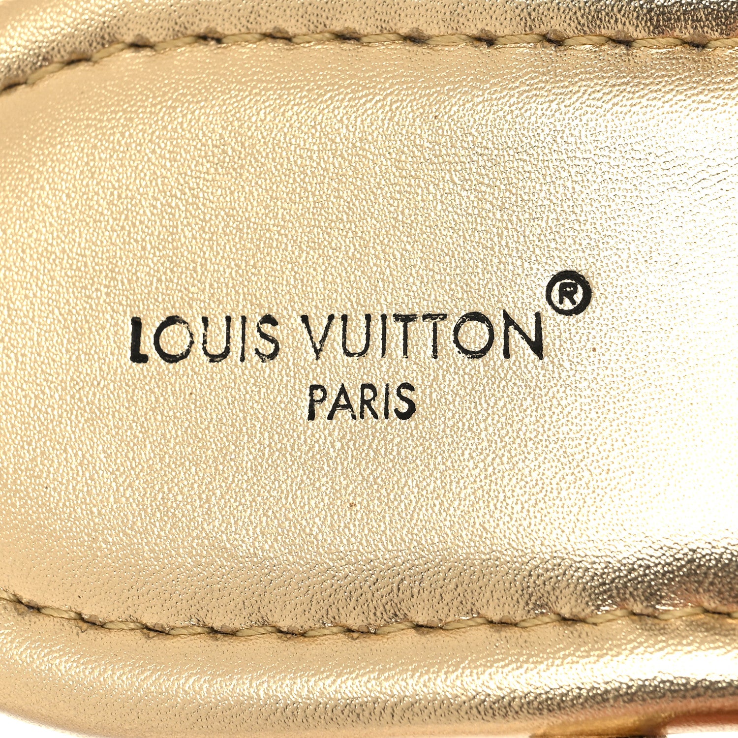 Louis Vuitton Metallic Calfskin Dita Flat Sandal 39.5 Gold 8 of 8