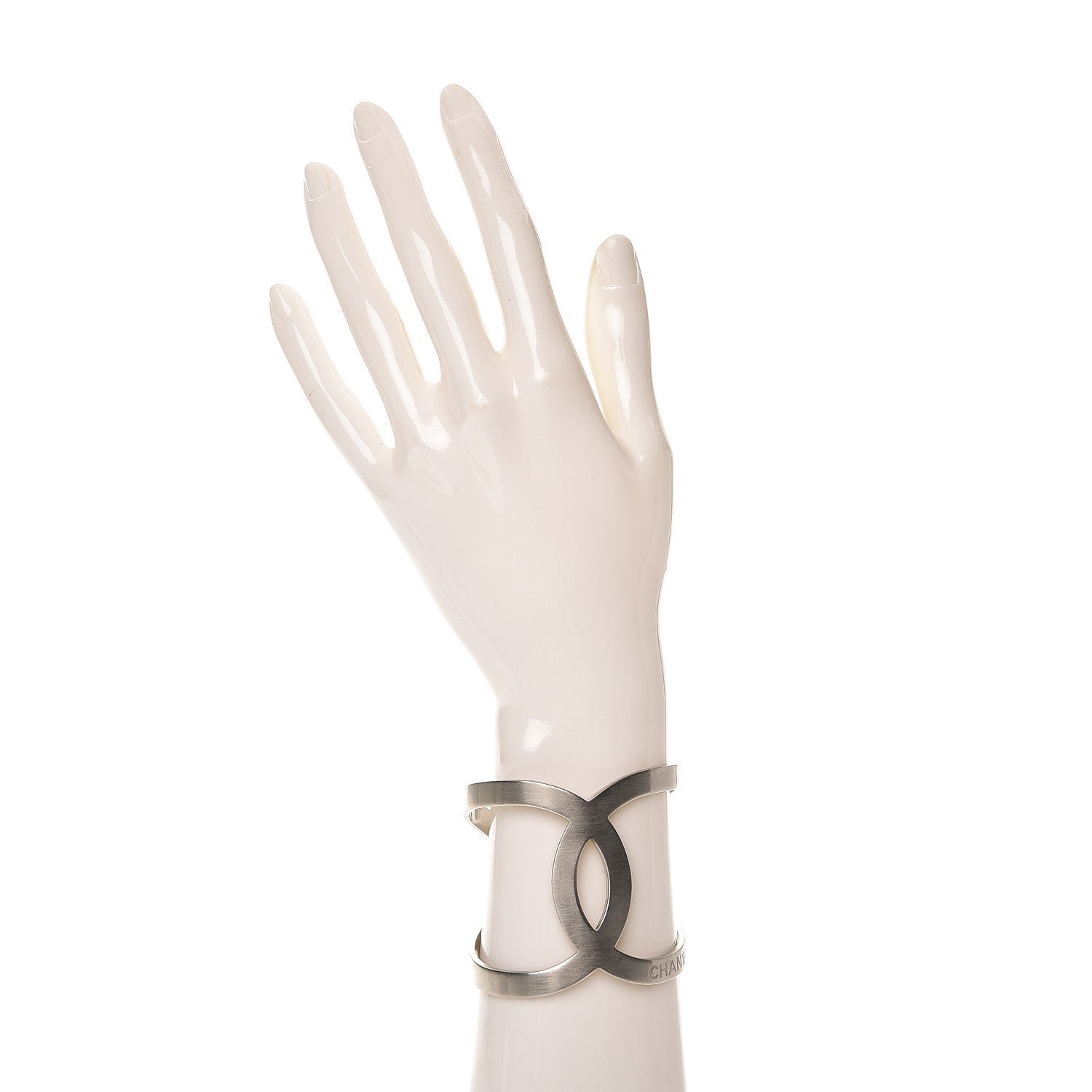 Chanel Metal CC Cuff Silver 2 of 5