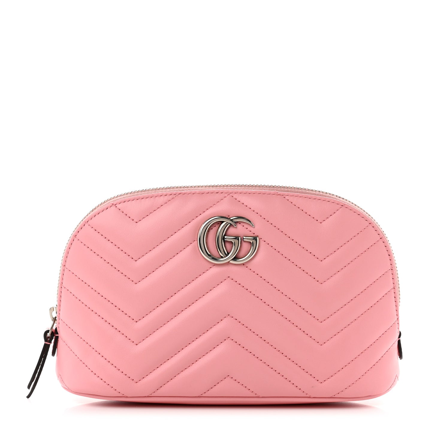 Calfskin Matelasse Large GG Marmont Pouch Cosmetic Case Wild Rose