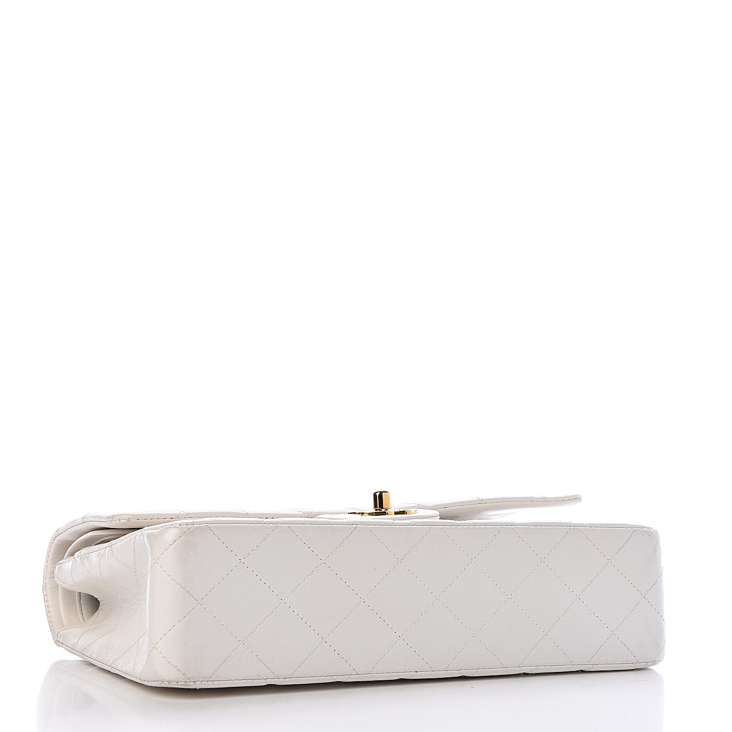 Chanel Lambskin Quilted Medium Double Flap White 4 of 17