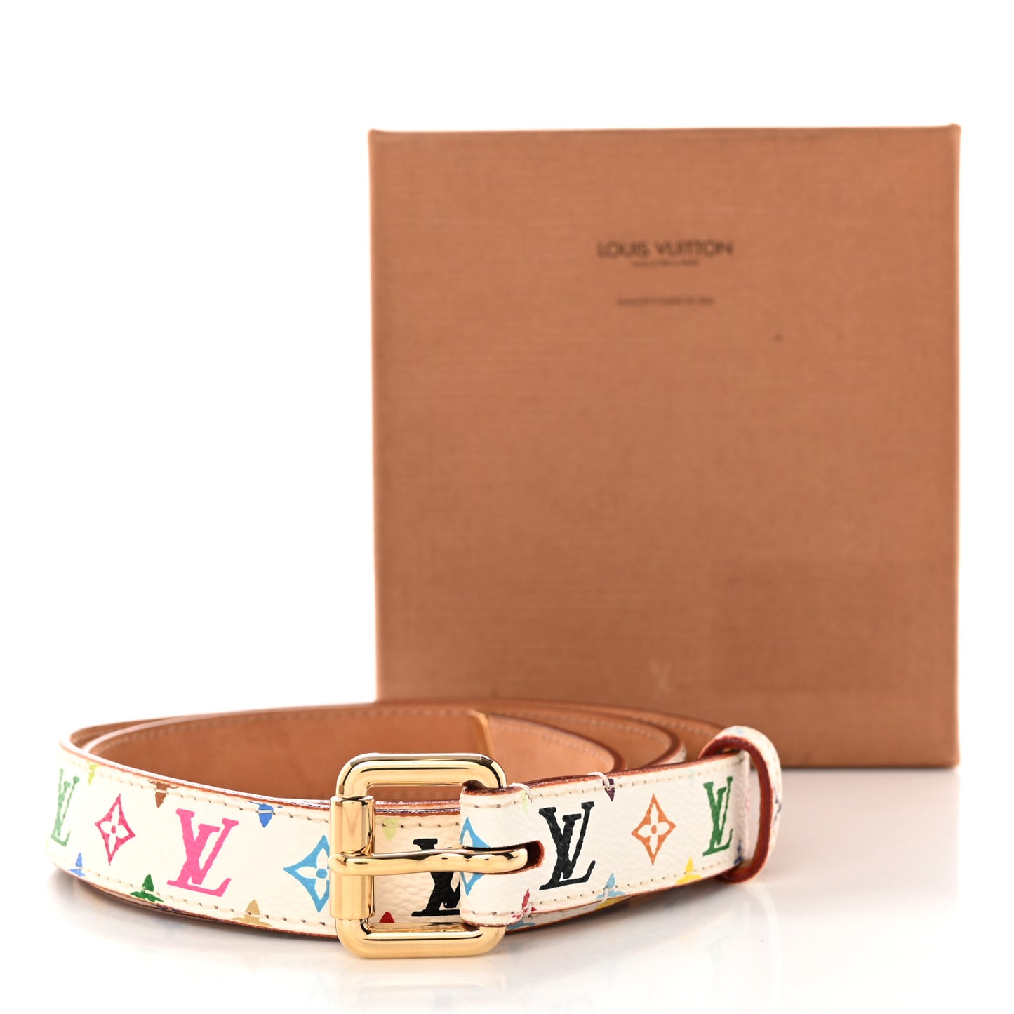 Monogram Multicolor Belt 70 28 White
