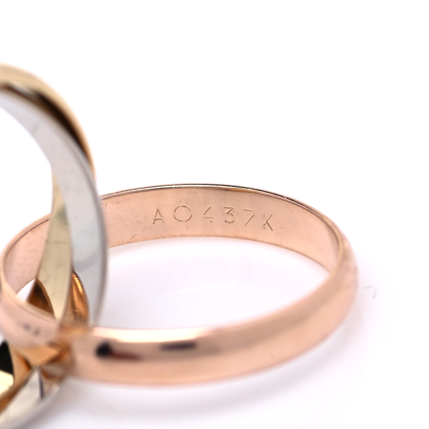 Cartier 18K Pink Yellow White Gold Classic Les Must De Cartier Trinity Ring 53 6.25 10 of 10