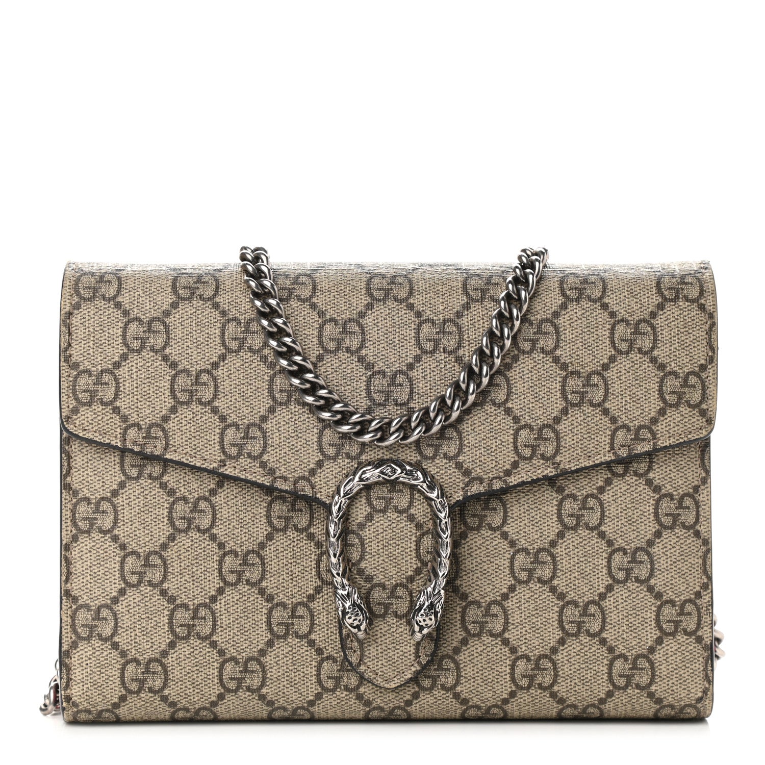 Gucci GG Supreme Monogram Mini Dionysus Chain Wallet Beige Pink 1 of 12