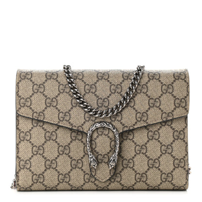 Gucci GG Supreme Monogram Mini Dionysus Chain Wallet Beige Pink 1 of 12