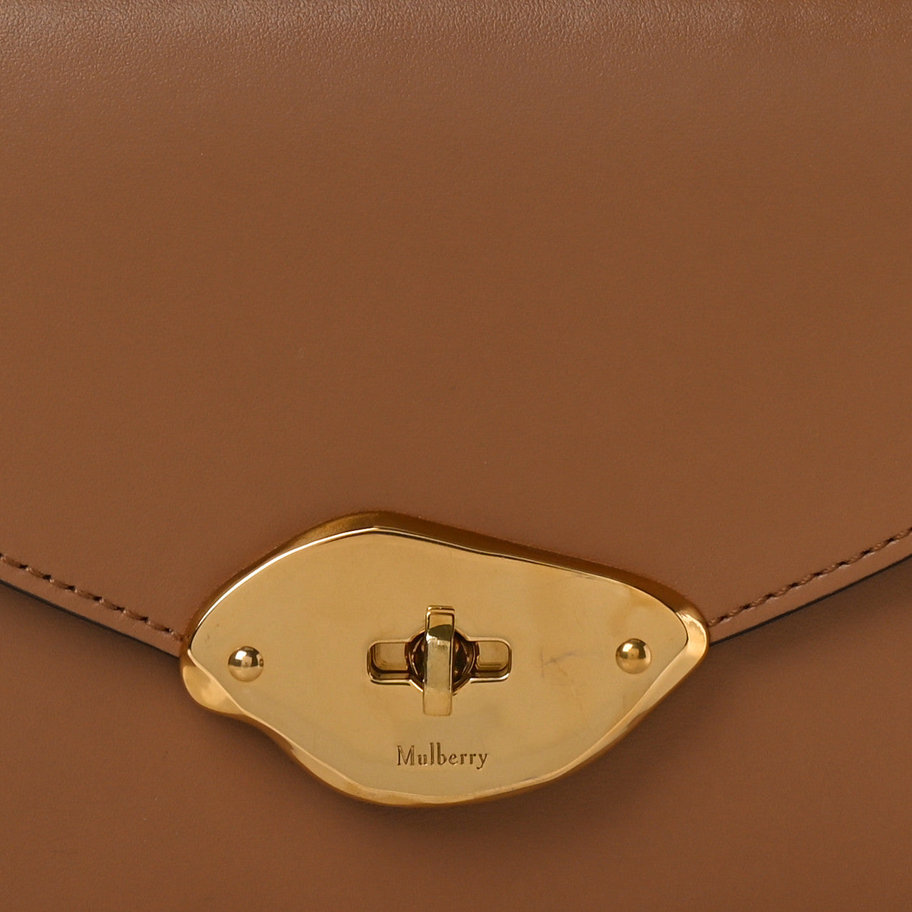 High Gloss Calfskin Lana Small Top Handle Sable