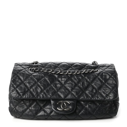 Chanel Distressed Lambskin Quilted Flap Black 1 of 10