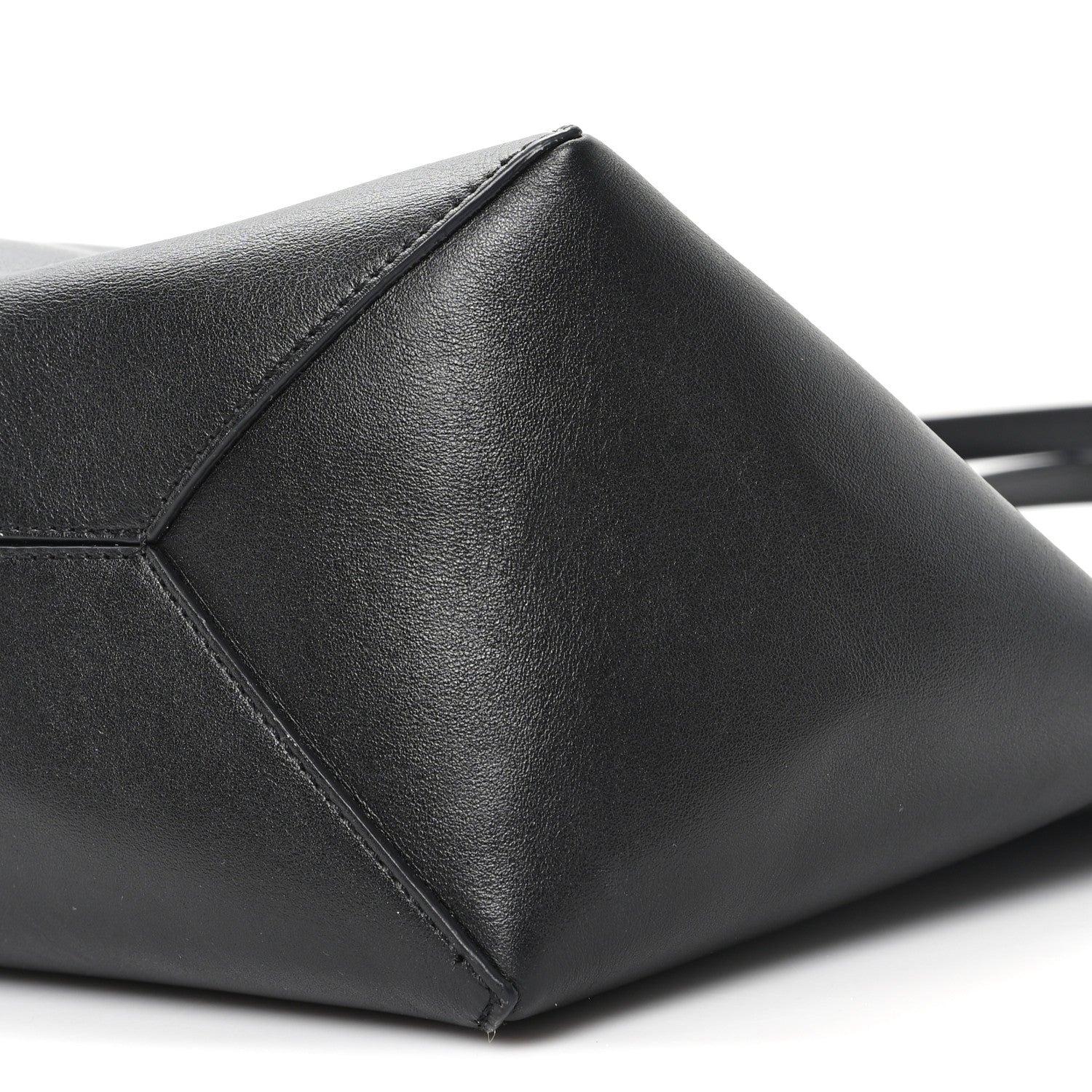 Loewe Shiny Calfskin Medium Puzzle Fold Tote Black 9 of 9
