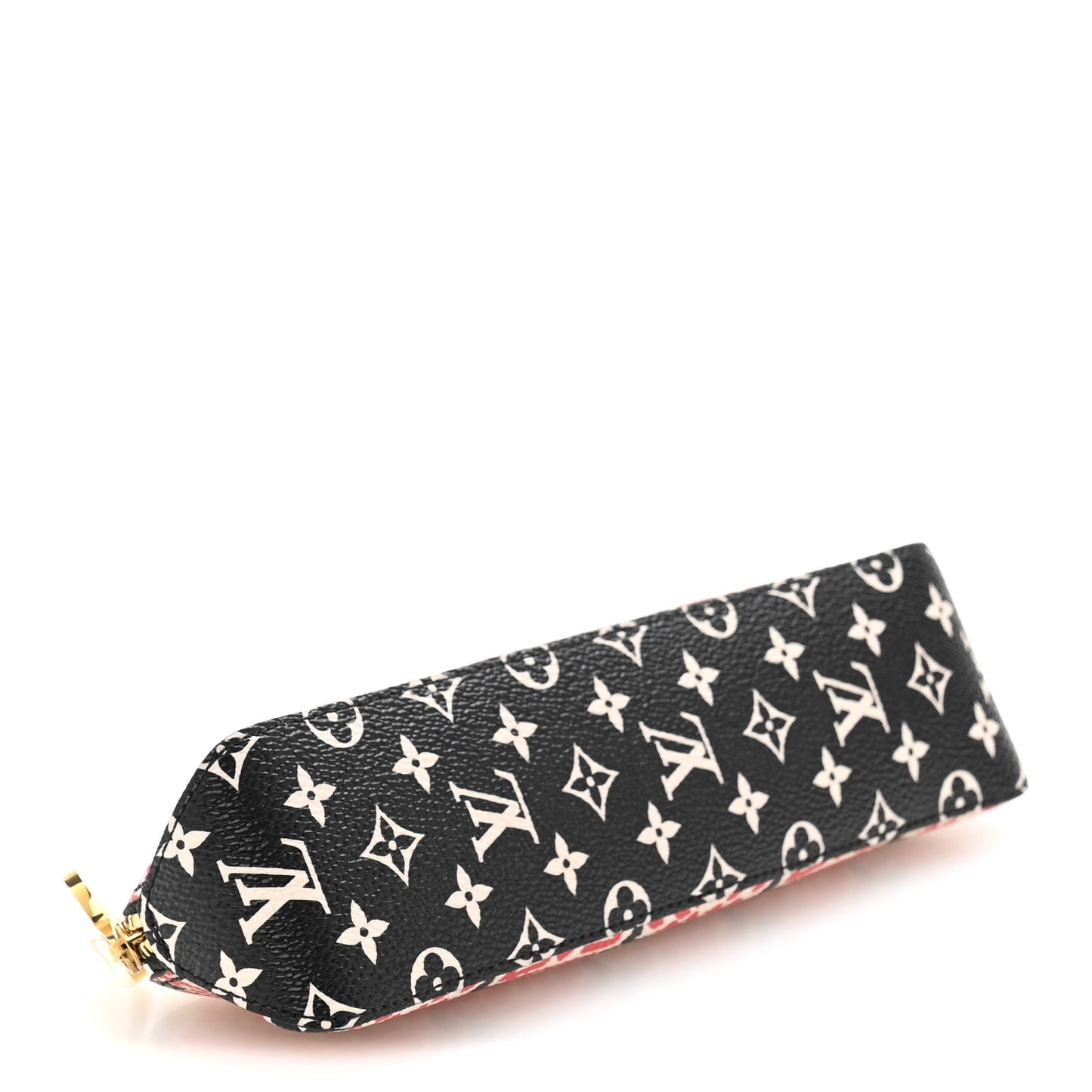 Monogram Giant Crafty Elizabeth Pencil Pouch Creme Rouge Black