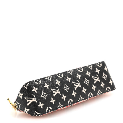 Louis Vuitton Monogram Giant Crafty Elizabeth Pencil Pouch Creme Rouge Black 4 of 8
