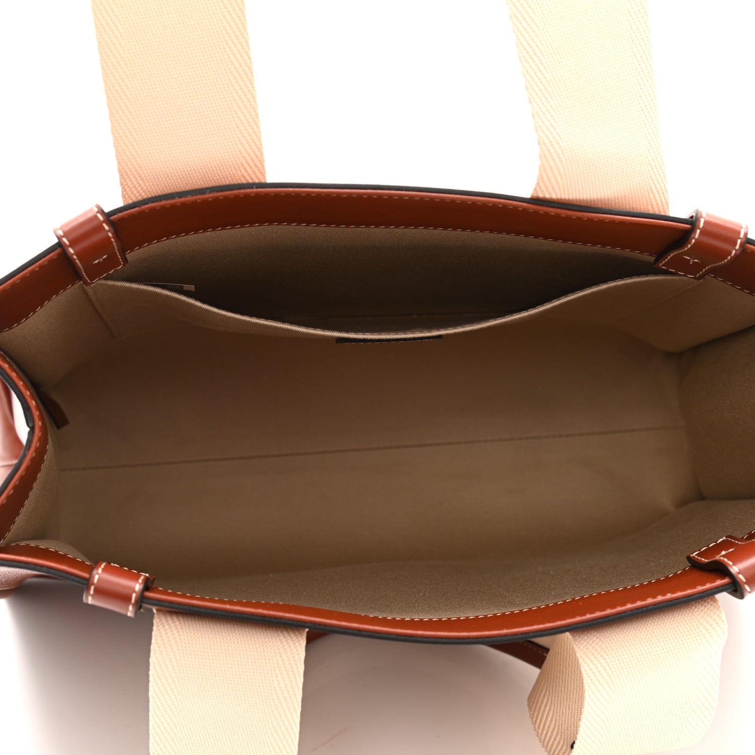 Chloe Calfskin Medium Woody Ribbon Tote Sepia Brown 5 of 11