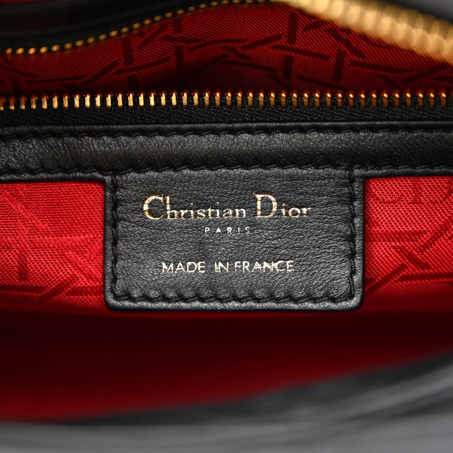 Christian Dior Lambskin Cannage Medium Lady Dior Black 6 of 10
