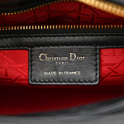 Christian Dior Lambskin Cannage Medium Lady Dior Black 6 of 10
