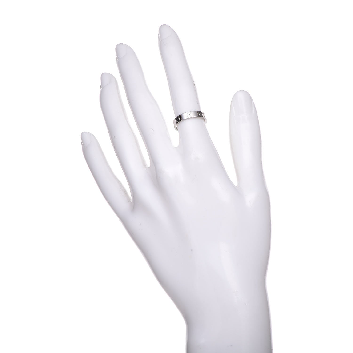 Cartier Platinum 3.5mm LOVE Wedding Band Ring 48 4.25 2 of 5