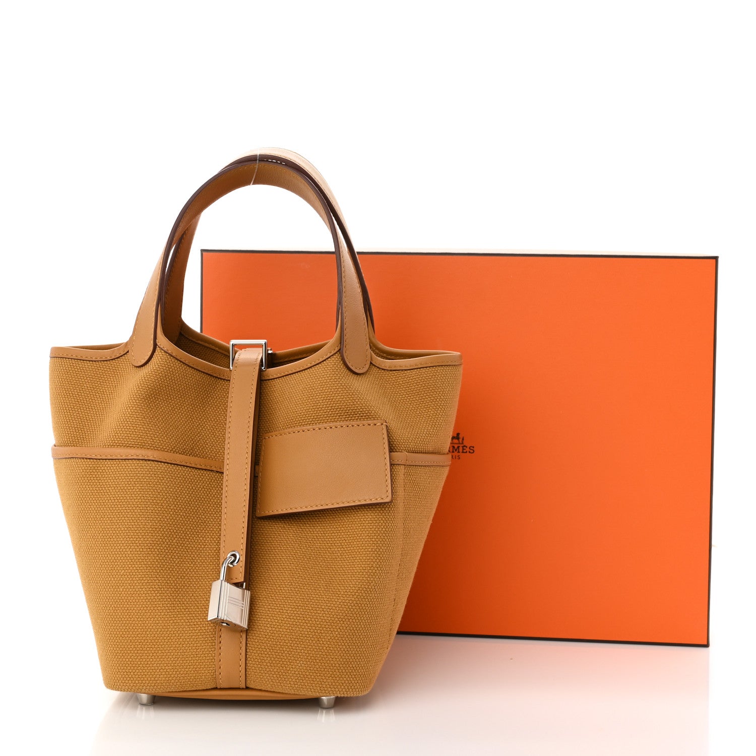 Hermes Toile Goeland Swift Cargo Picotin Lock 18 Sesame 10 of 10