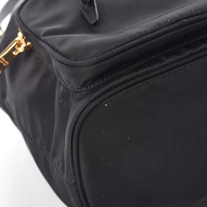 Prada Saffiano Tessuto Nylon Mini Bucket Crossbody Bag Black 9 of 9