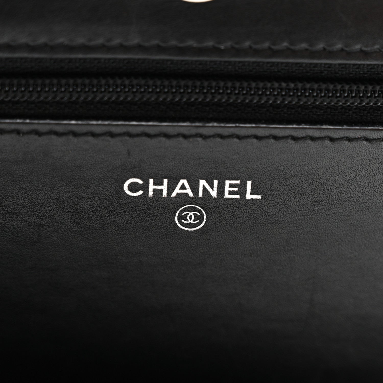 Chanel Calfskin Chain 20s Signe Wallet on Chain WOC Black 6 of 12