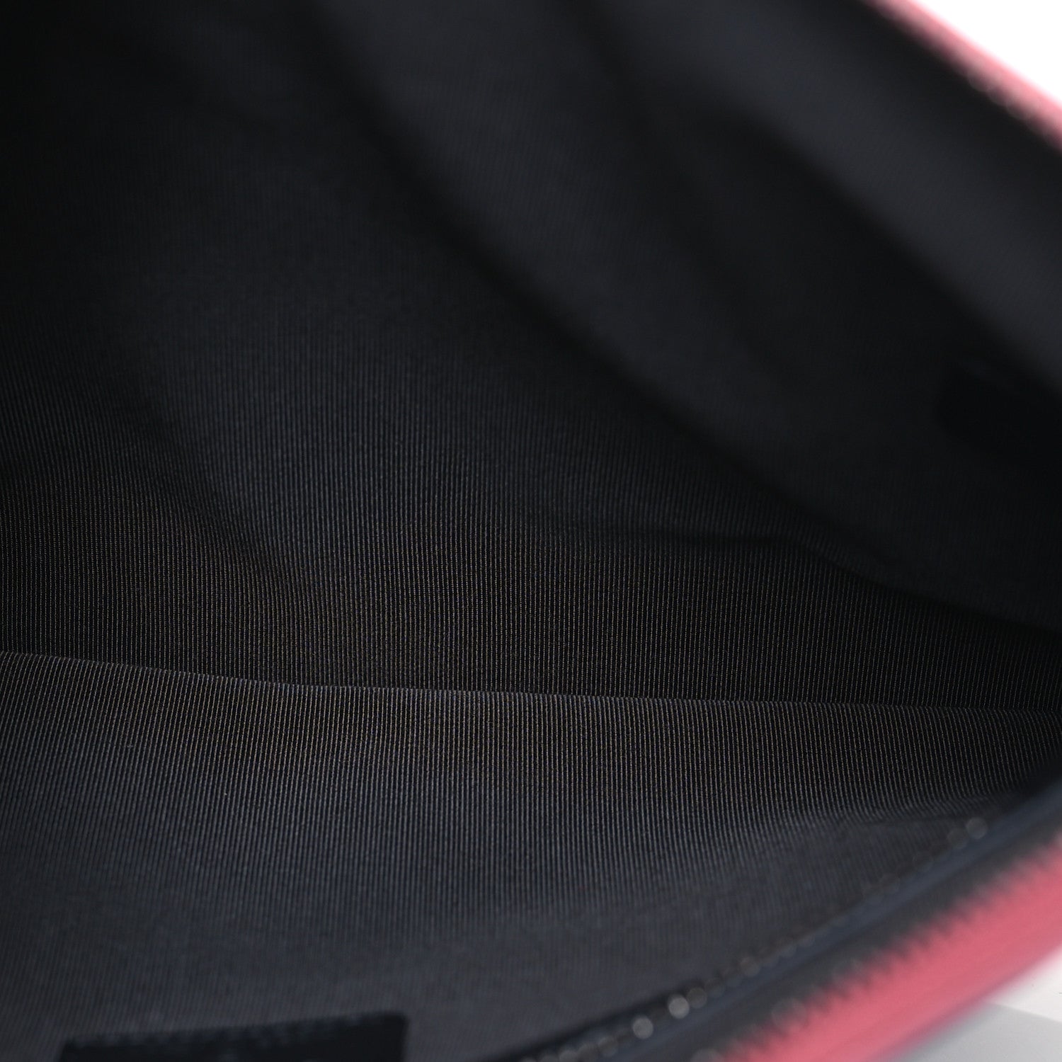 Chanel Aged Calfskin Chevron Quilted Medium Gabrielle Cosmetic Case Pink Navy Black 5 of 10