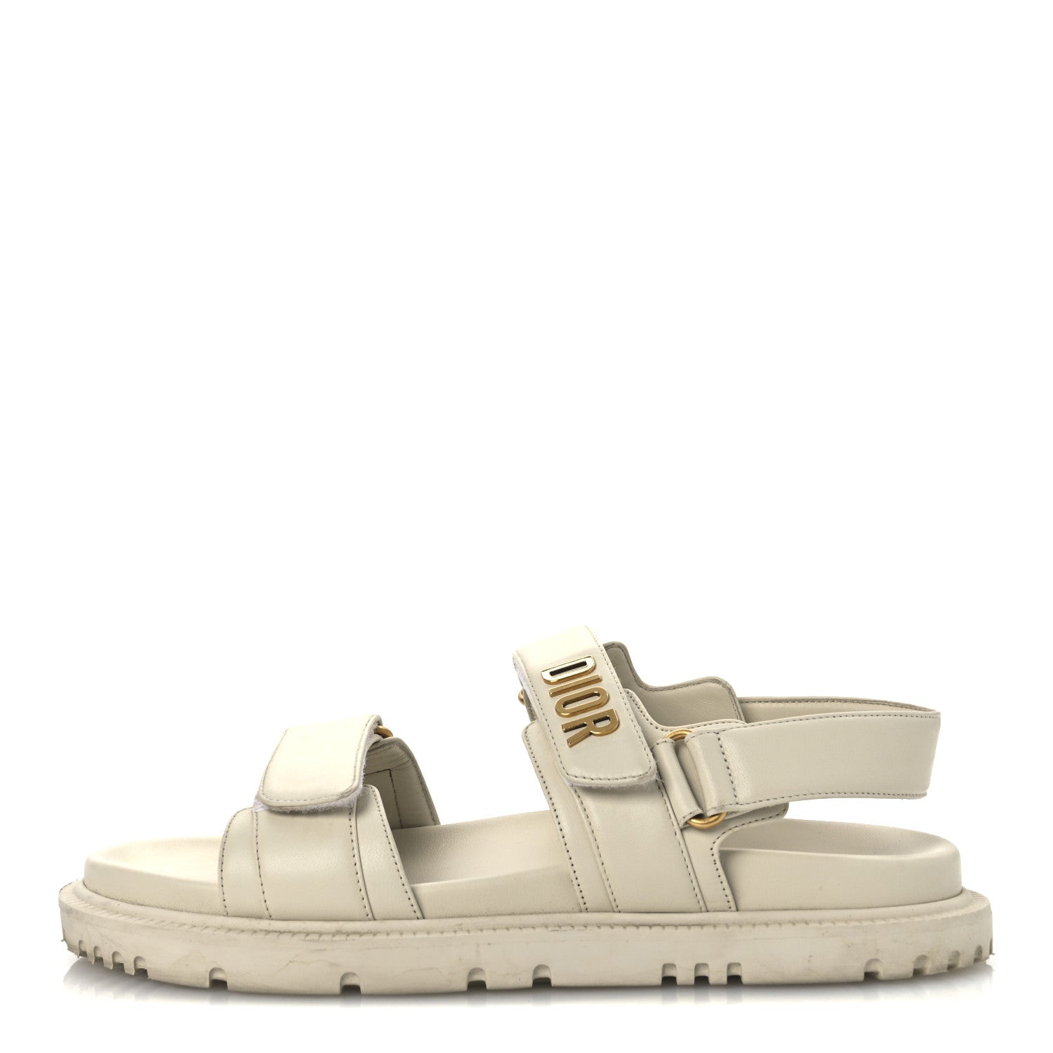 Christian Dior Lambskin Dioract 10mm Slide Sandals 40 Off White 1 of 15
