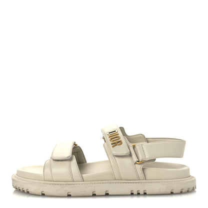 Christian Dior Lambskin Dioract 10mm Slide Sandals 40 Off White 1 of 15
