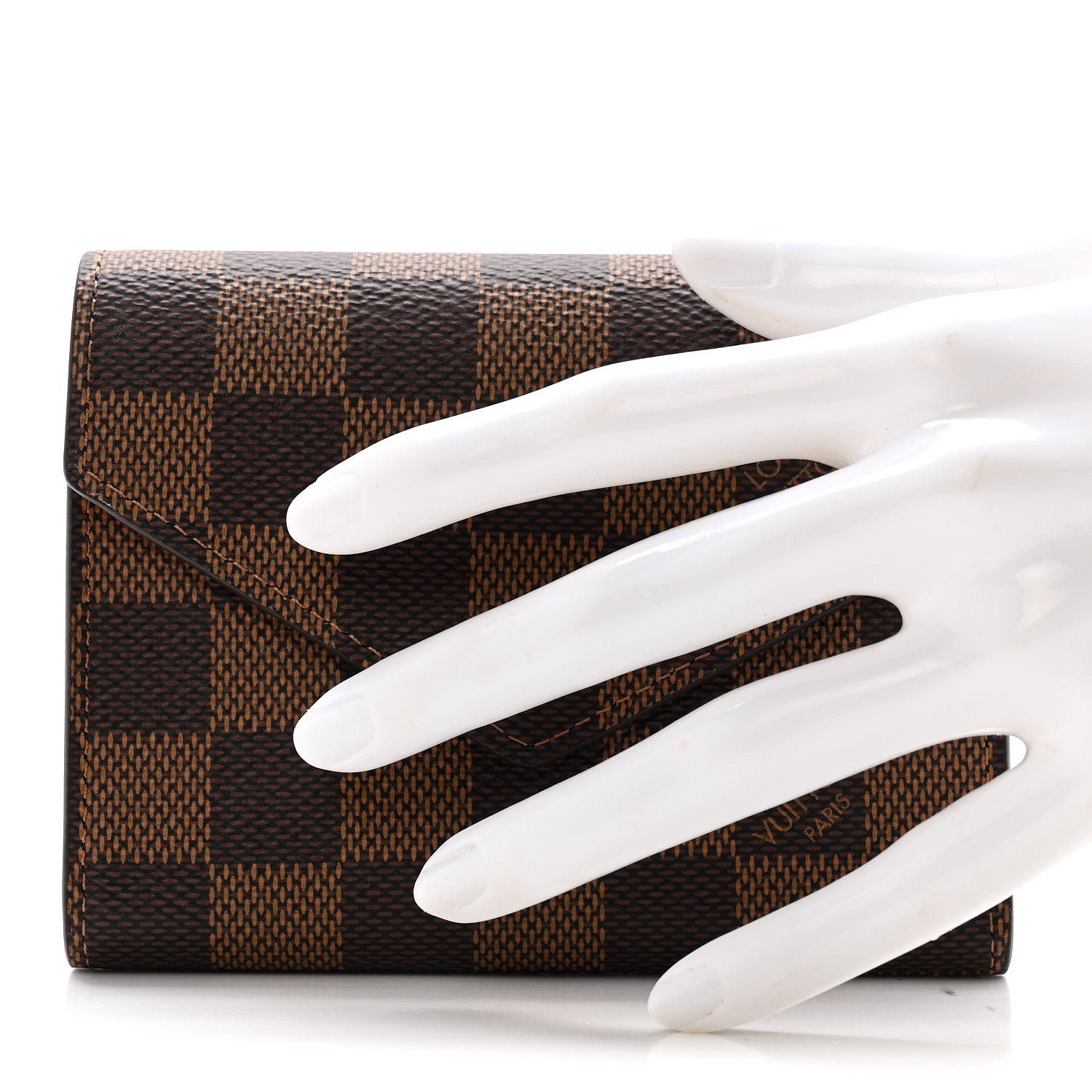 Louis Vuitton Damier Ebene Victorine Wallet Red 2 of 8