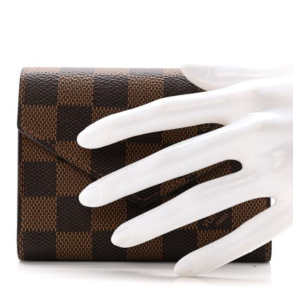 Louis Vuitton Damier Ebene Victorine Wallet Red 2 of 8