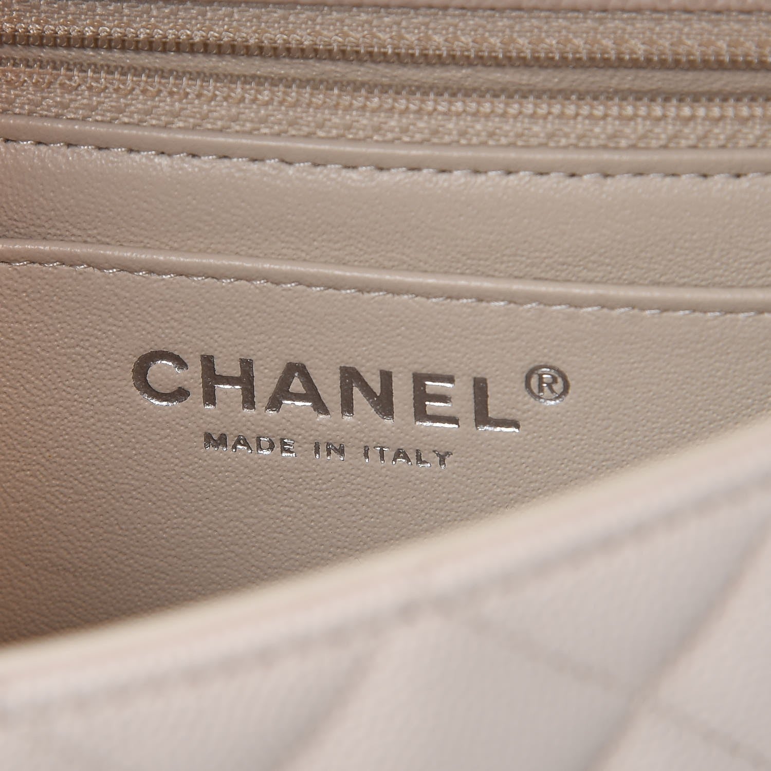 Chanel Caviar Quilted Mini Rectangular Flap Light Beige 6 of 8