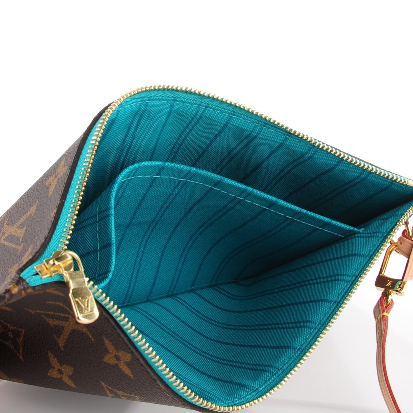 Monogram Neverfull MM GM Pochette Turquoise