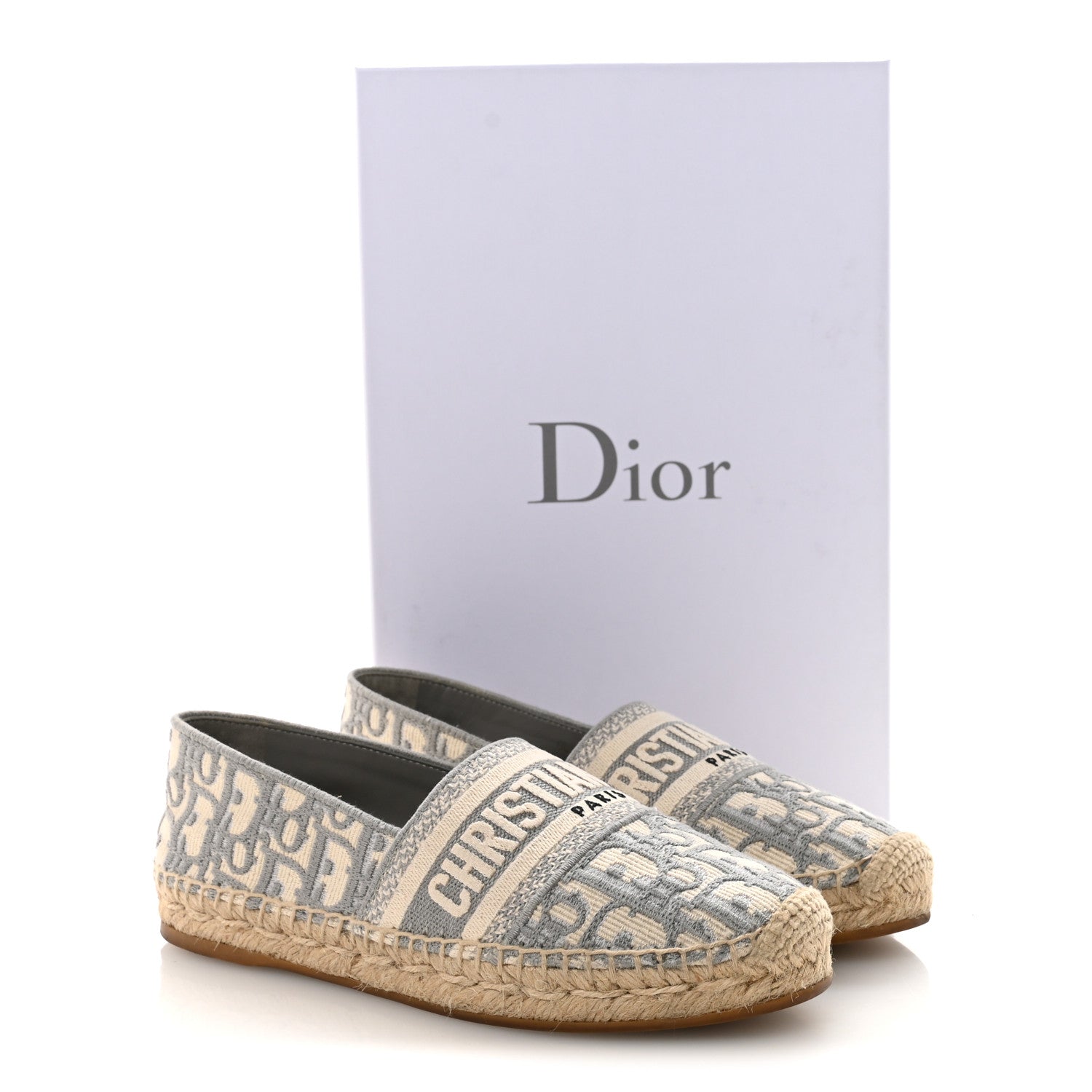 Christian Dior Oblique Embroidered Granville 15mm Espadrilles 35.5
