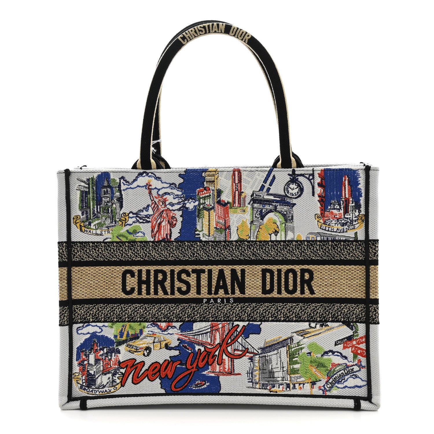 Christian Dior Canvas Embroidered Medium New York Book Tote Multicolor 1 of 13